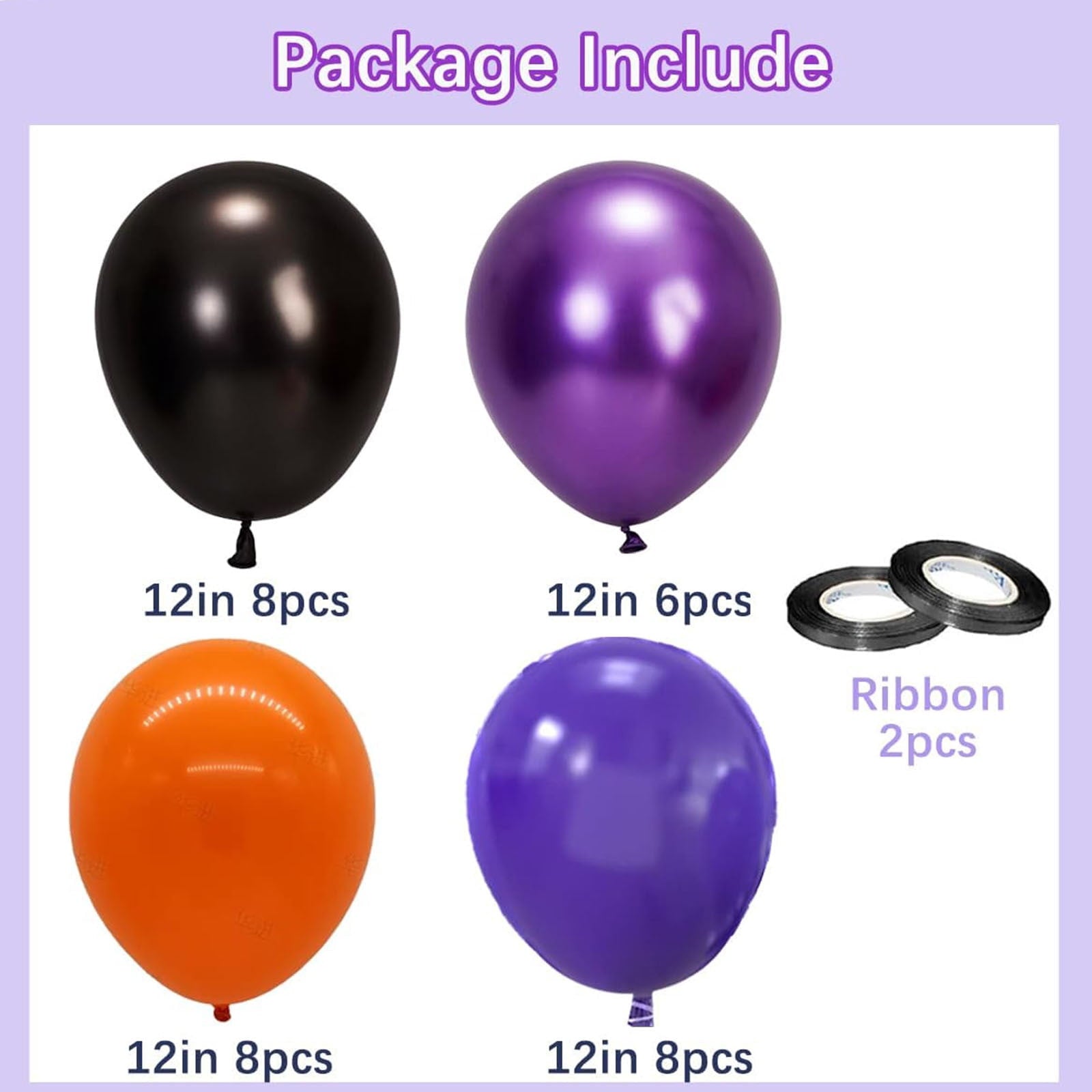 Latex Balloons, Party Decorations, 30pcs Black Orange Confetti Balloons for Halloween Birthday Celebration, Durable Odorless Safe for Kids