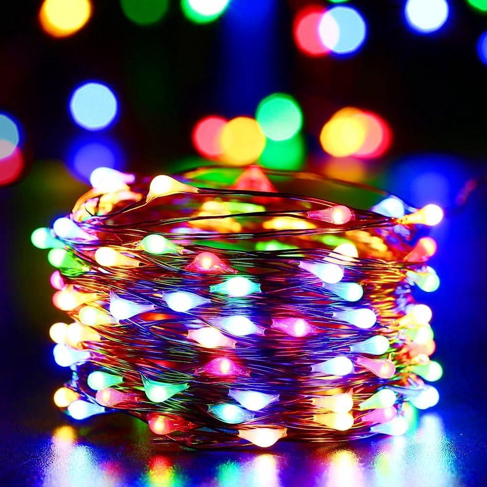 Solar String Lights for Outdoor,99ft 300 LED Bright Copper Wire Fairy Lights Waterproof Solar Lights with 8 Modes for Tree Garden Party Wedding Christmas Decor (Multicolor)