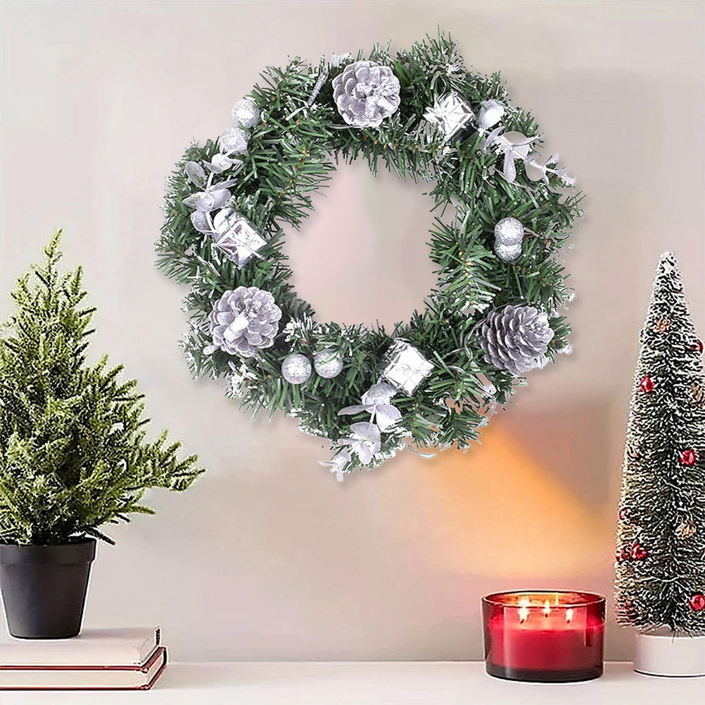 Btomtd Diameter 8" Pumpkin Skull Wreath Halloween Decor Acrylic Round Disk Hanging Ornament with Garland for Front Door Window, B