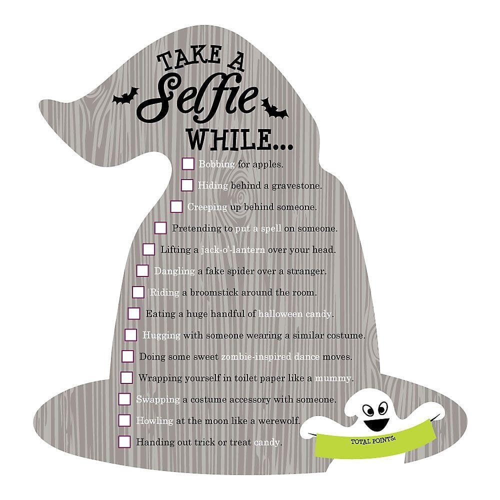 Big Dot of Happiness Happy Halloween - Selfie Scavenger Hunt - Witch Party Game - Set of 12