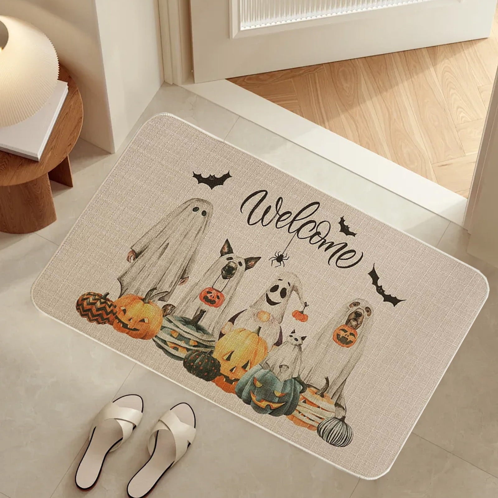 PEIBang Halloween Door Mat,Pumpkins Outdoor Rug Bathroom Doormat,Decorative Front Doormat Indoor Outdoor for Home Decor