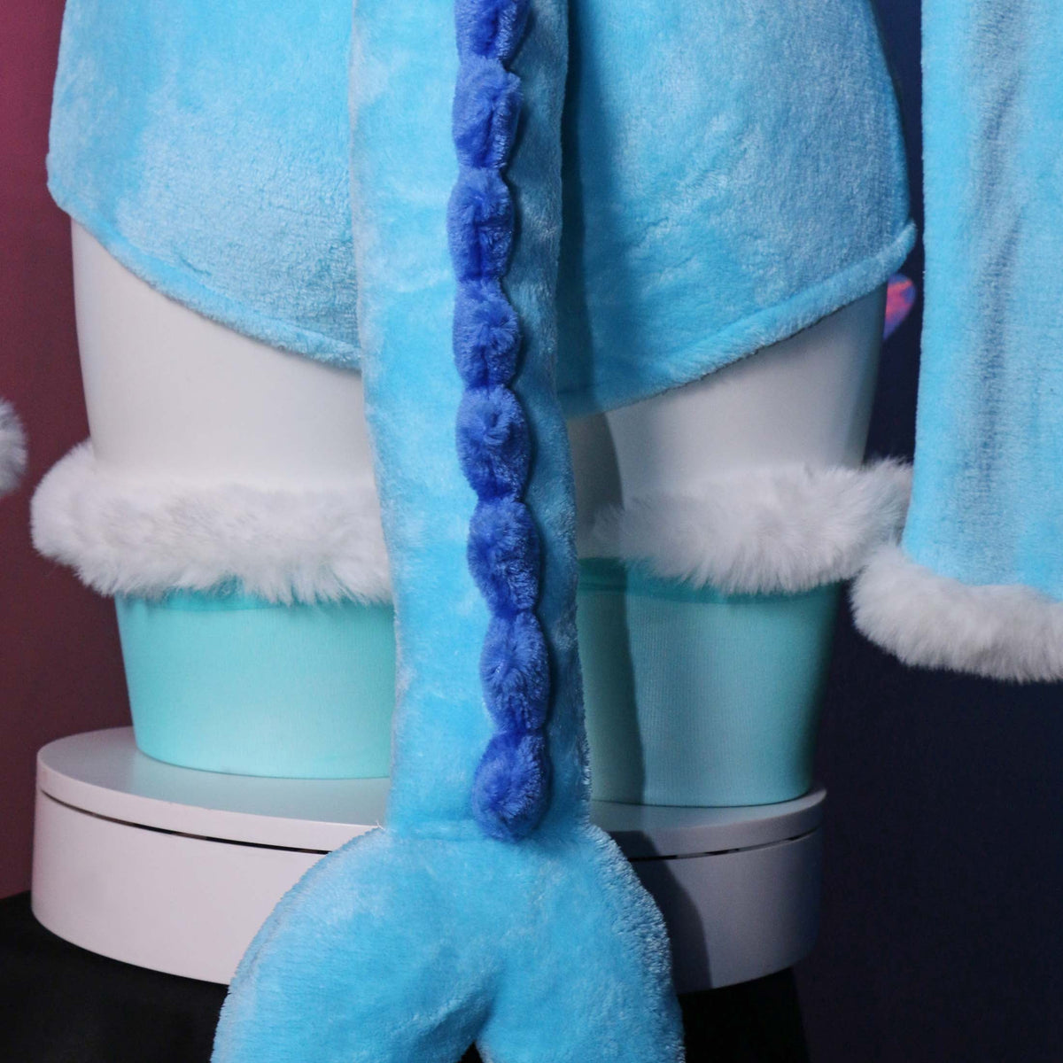 Women sexy Fluffy Hooded Bodysuit Halloween Deep V Kawaii One Piece Lingerie Rompers with Choker and Socks