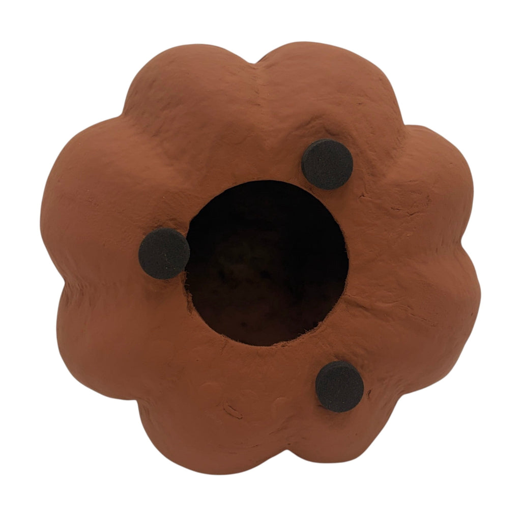 Paper Mache Jack-o'-Lantern Decoration, Black, 8.25", Halloween by Way To Celebrate