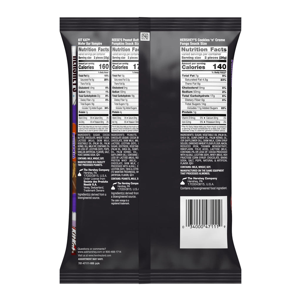 Hershey's, Kit Kat and Reese's Assorted, Halloween Candy Variety Bag, 10.74 oz (20 Pieces)