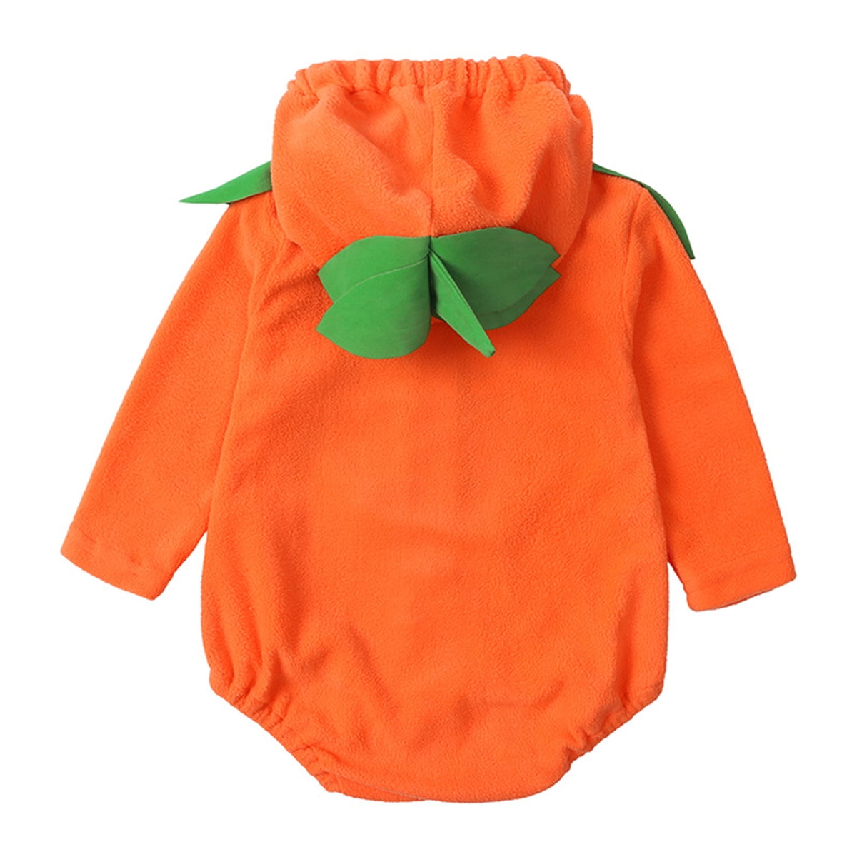QEFJNO Unisex Toddler Baby Halloween Pumpkin Costume, Newborn Infant Long Sleeve Hooded Jumpsuit with Pants 2pcs Outfits