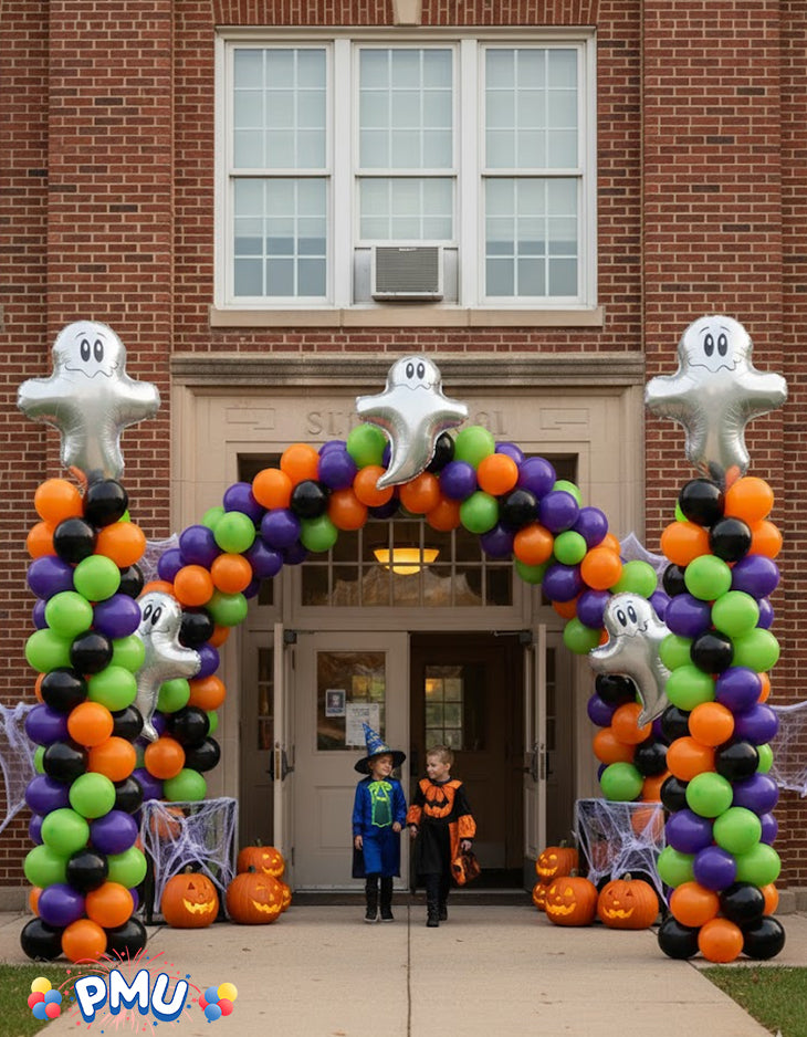 PMU Halloween Flying Ghost 24 Inch Mylar-Foil Balloon (10/pkg) Pkg/1