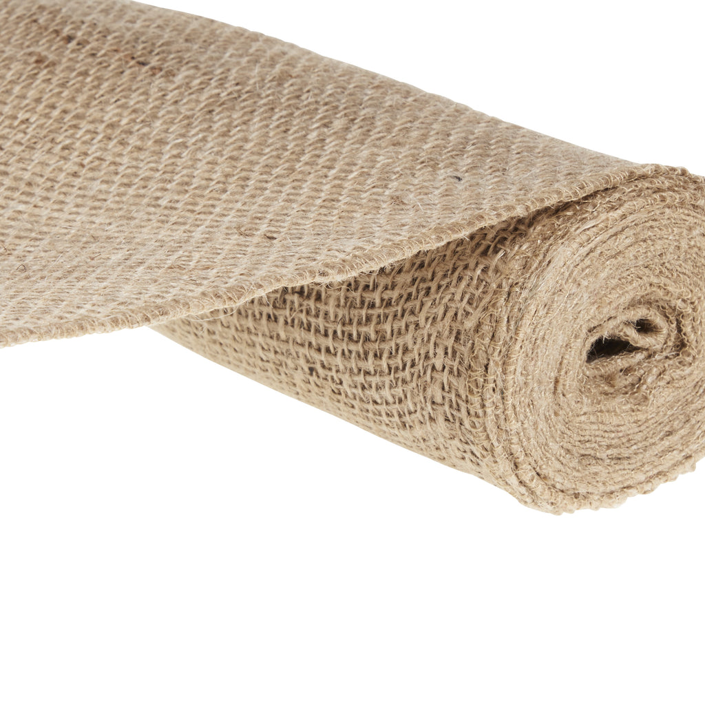 Love, Laugh, Craft Jute Naturalistic Needlework Fabric Precut Roll, 8" x 5-Yards, Natural