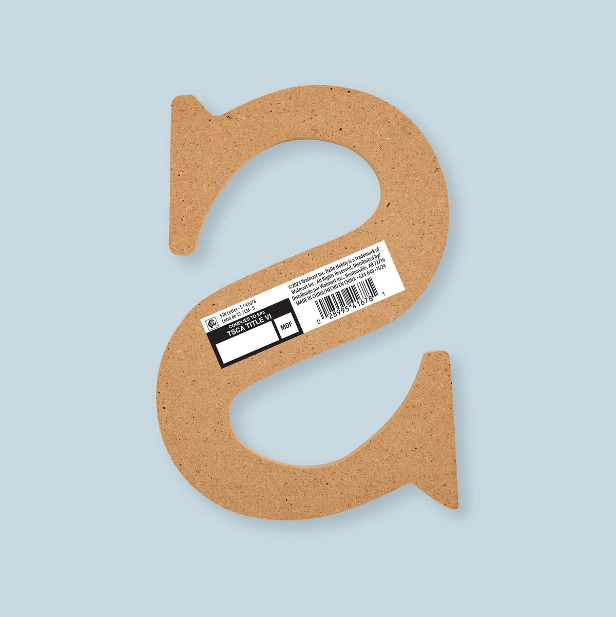 Plaid Unfinished Wood MDF 5" Letter for DIY Arts and Crafts, A
