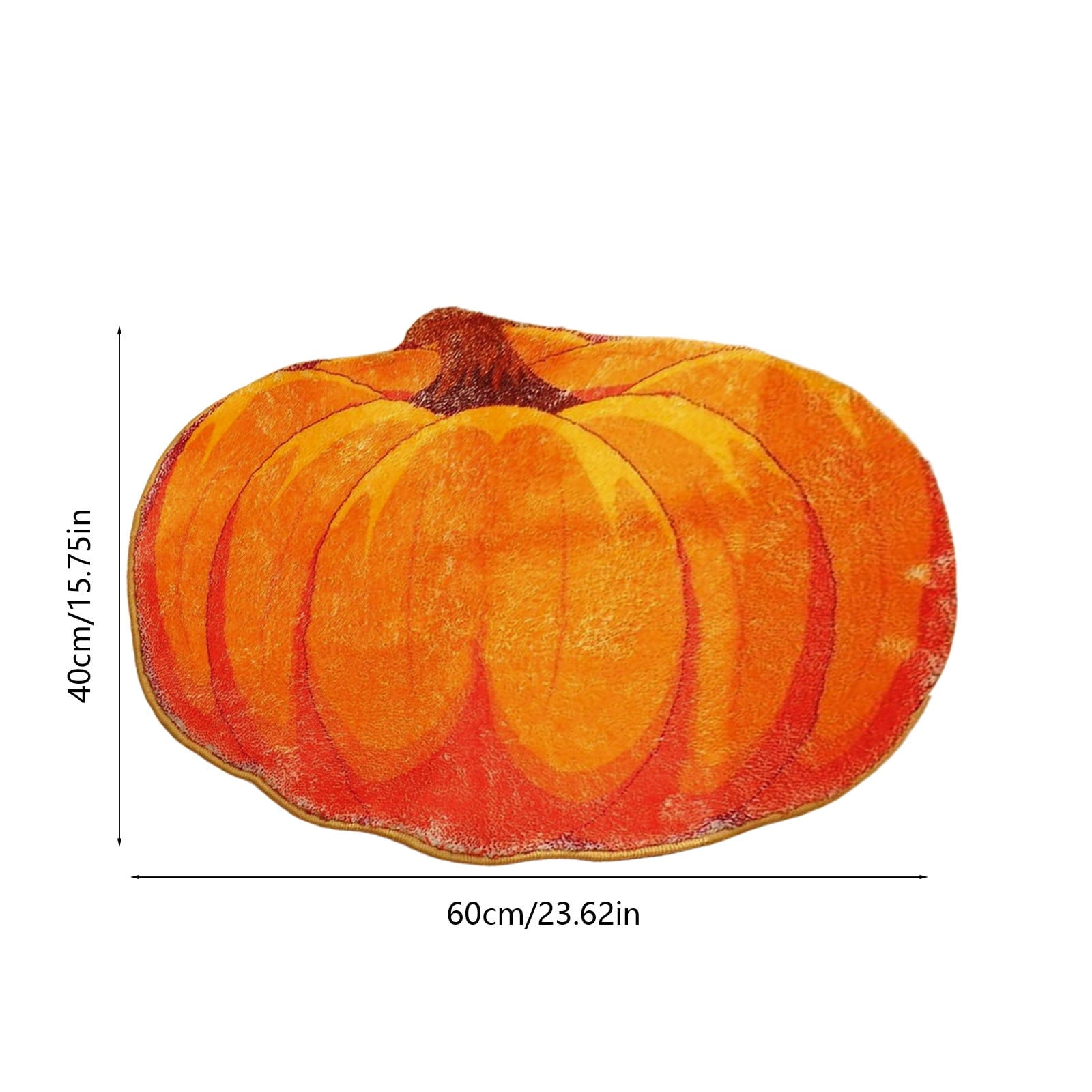Cute Pumpkin Shaped Doormats, 15.7''x23.6'' Soft Non Slip Decorative Rugs for Front Door Bedroom Bathroom, Halloween & Thanksgiving Supplies