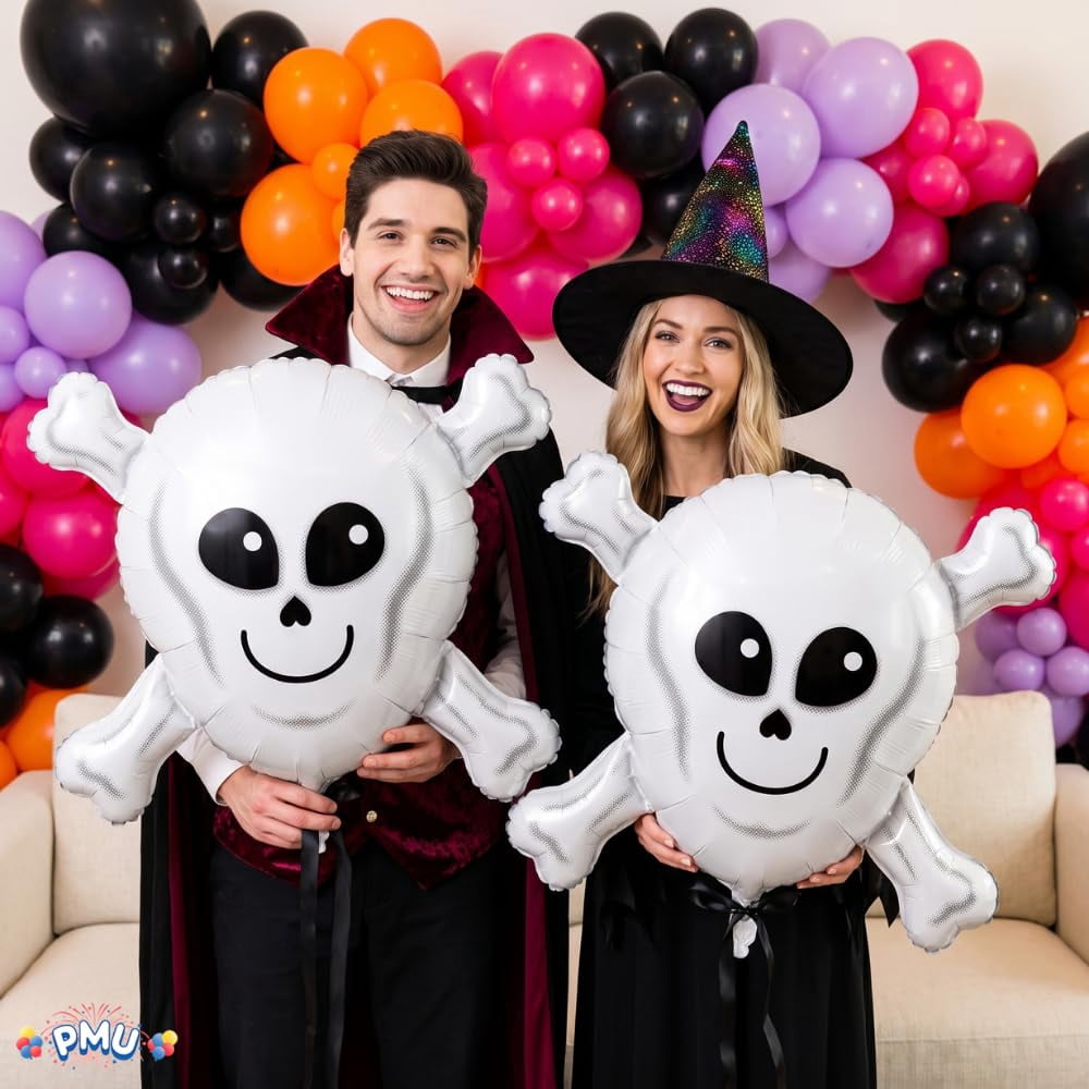 PMU Halloween Flying Ghost 24 Inch Mylar-Foil Balloon (10/pkg) Pkg/1