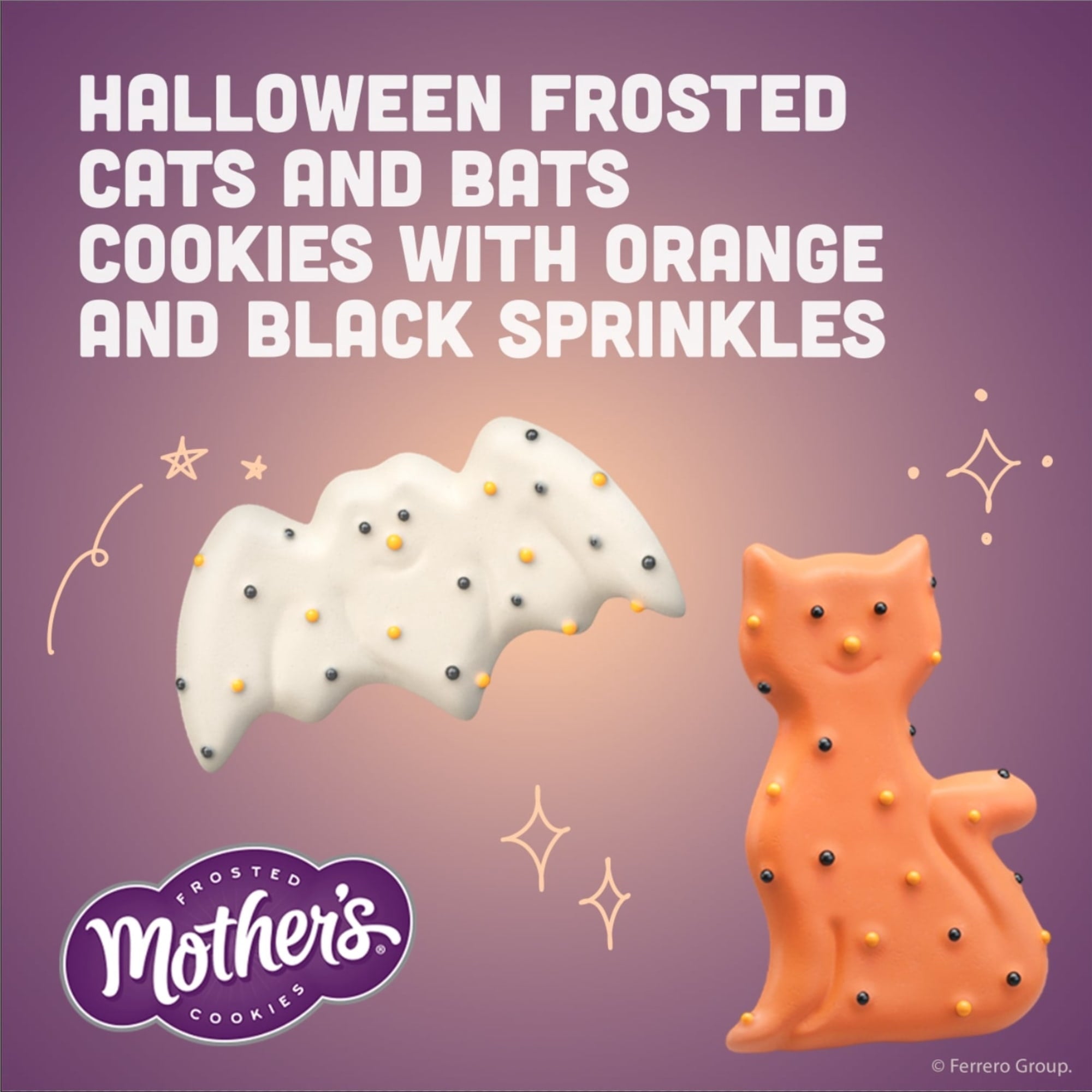 Mother's Eerie Critters, Halloween Snacks, Frosted Animal Cookies, 30 Pack, 0.5 oz Each
