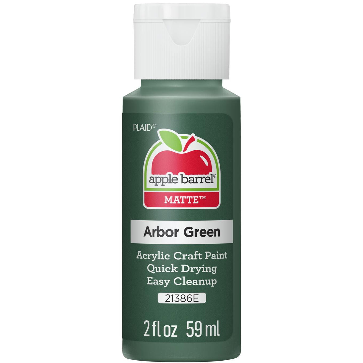 Apple Barrel Acrylic Craft Paint, Matte Finish, White, 2 fl oz