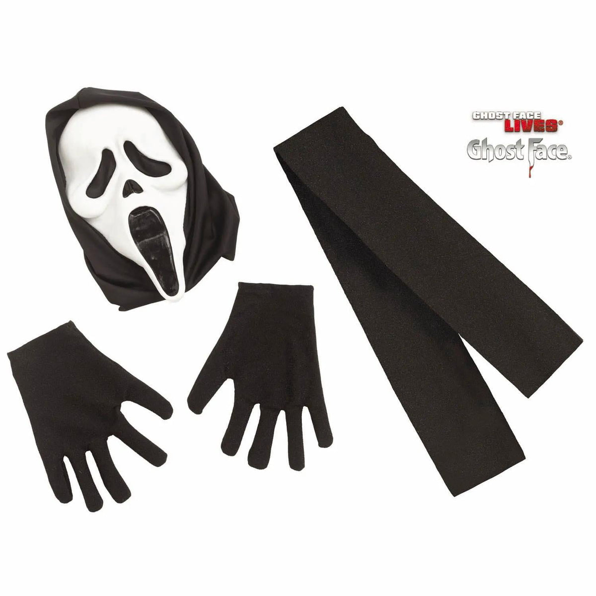 Fun World 30th Anniversary Ghost Face Mens Halloween Costume, One Size, Black