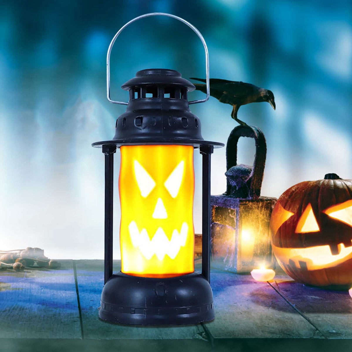 YZEGDCH Halloween Decorations Costume Skull Kerosene Lamp Home Savings Landscape Decor for Table Patio Garden Yard Pathway Porch