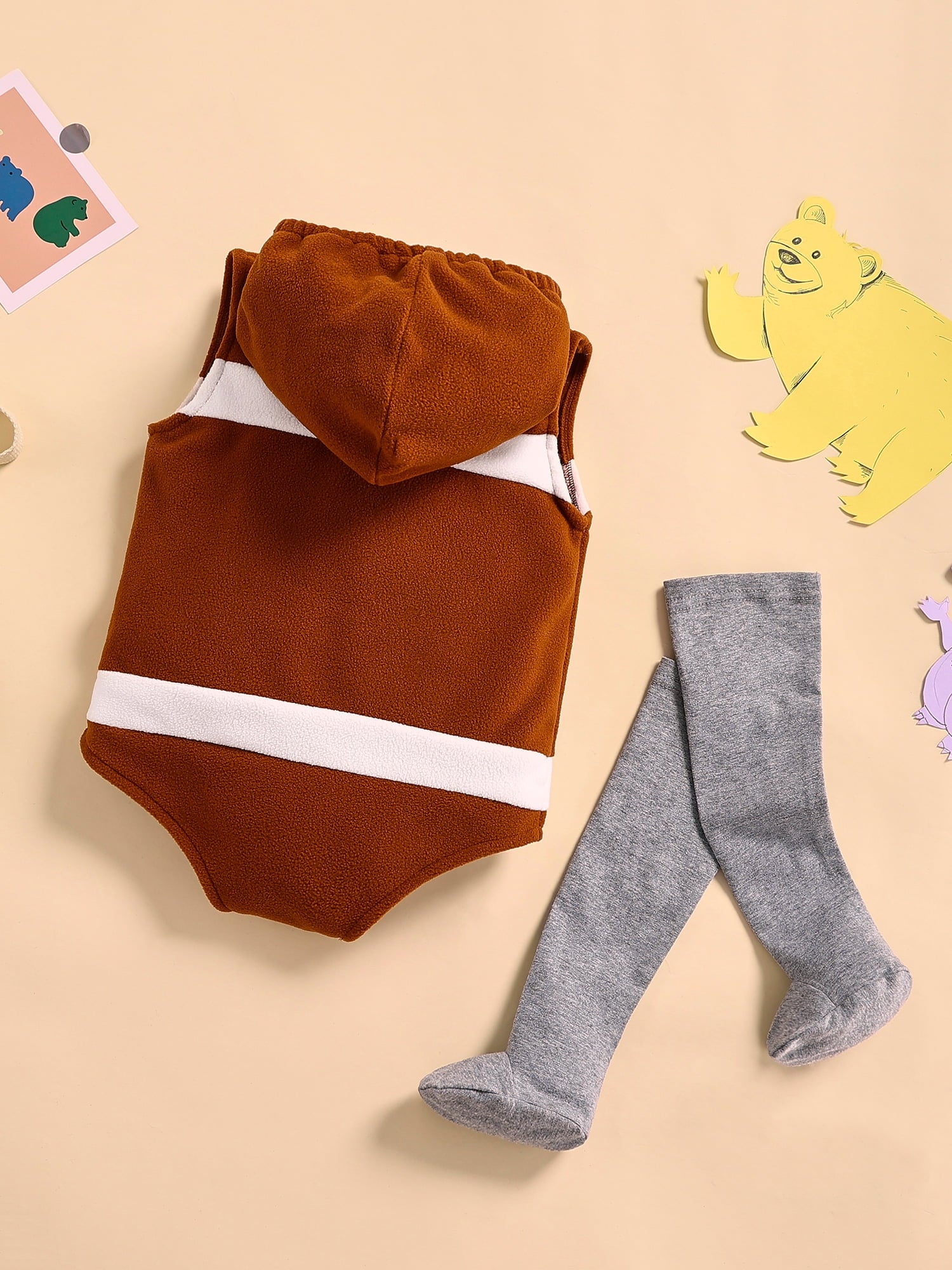 Cjfdfy Newborn Baby Boy Girl Football Soccer Costume Kids Baby Halloween Rugby Costume Infant Cute Zipper Hooded Romper Jumpsuit with Stockings Set Cosplay Party Outfit