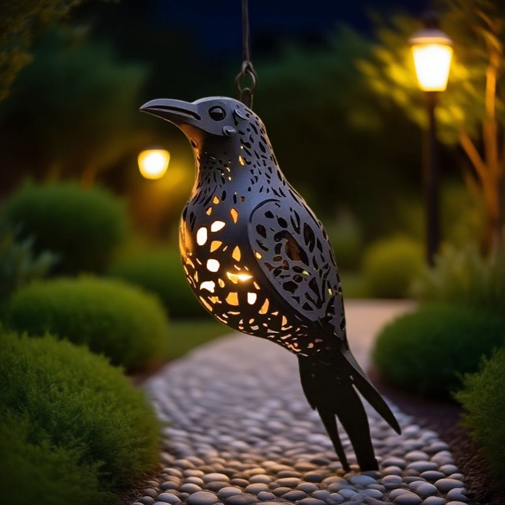 Raven Lantern - 3.15x9.44" Raven Lantern, 3D Gothic Window Decoration | Spooky Pendant Lamp for Gardeners Outdoor Garden Patio Porch Entrance Backyard
