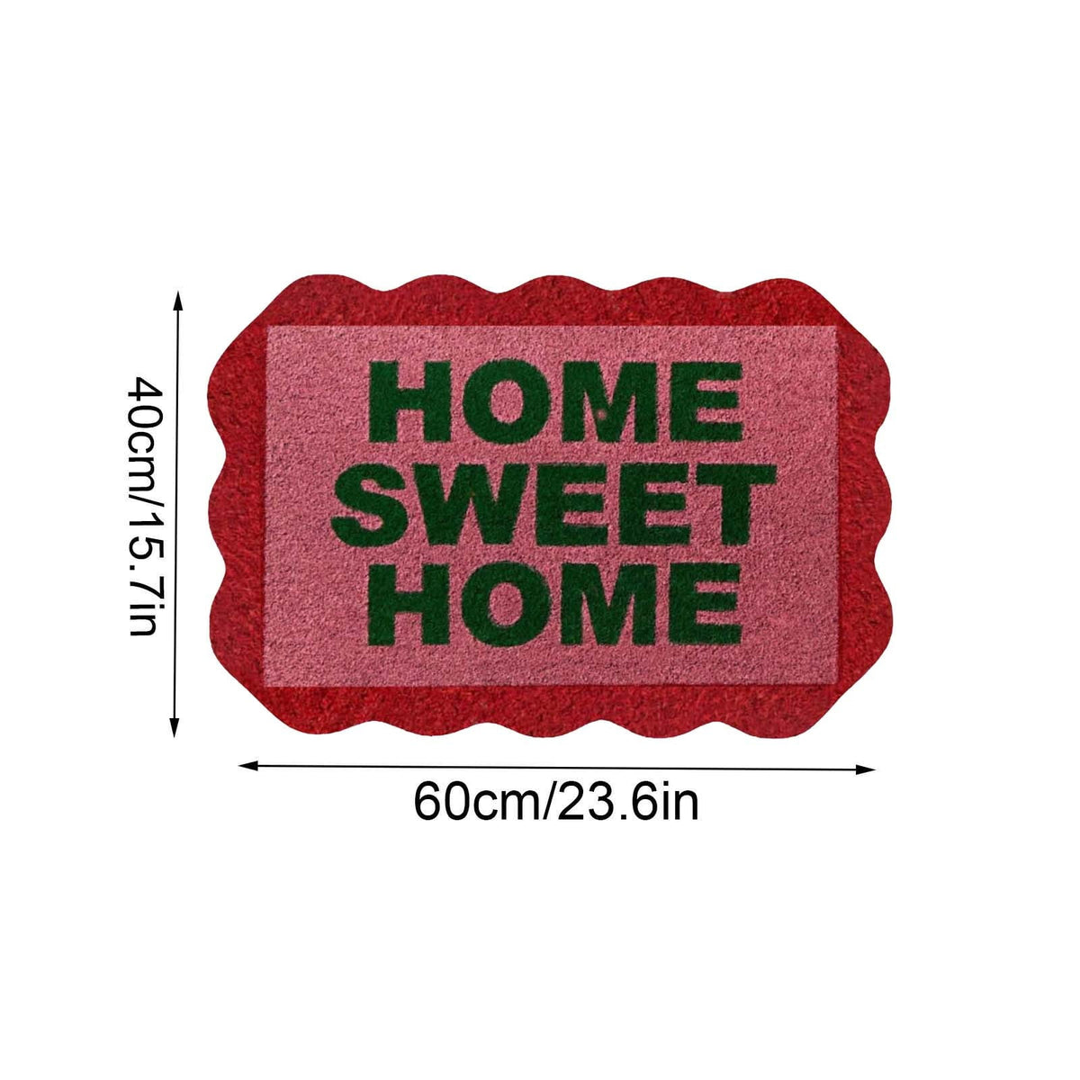 Lypsnake Natural Coco Coir Doormat - "Love Grows Here" Printed with Delicate Floral Pattern, Non-slip Absorbent Entry Mat for Home Entrance Porch Patio and Outdoor Decoration