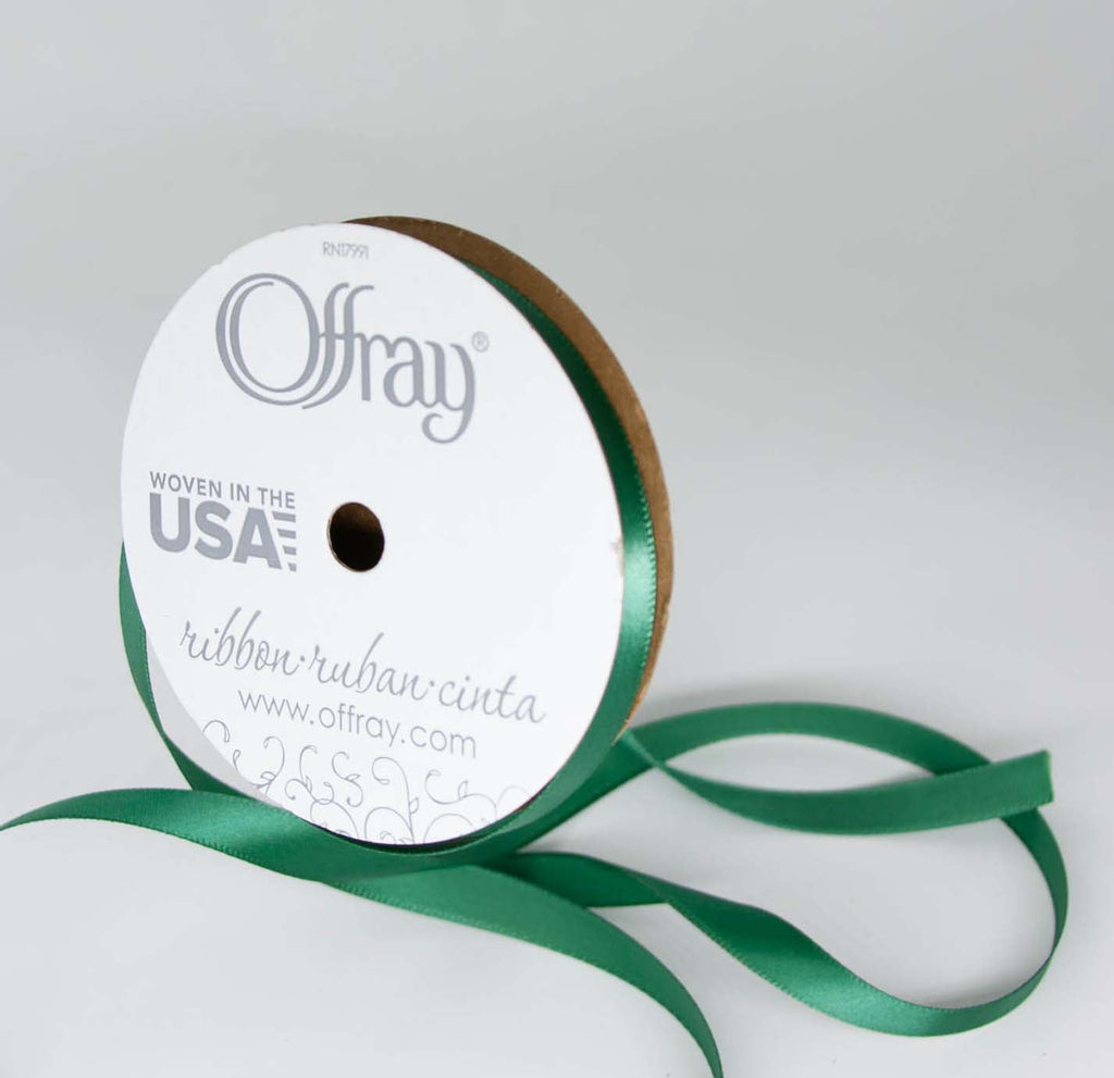 Offray Ribbon, Red Wine 3/8 inch Single Face Satin Polyester Ribbon, 18 feet