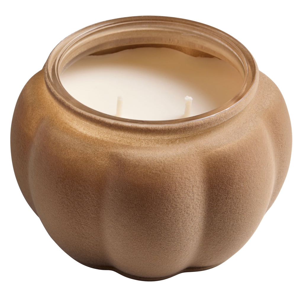 Better Homes & Gardens Flocked Pumpkin Jar Candle, Pumpkin Snickerdoodle Swirl, 2-Wick, 12.7 oz
