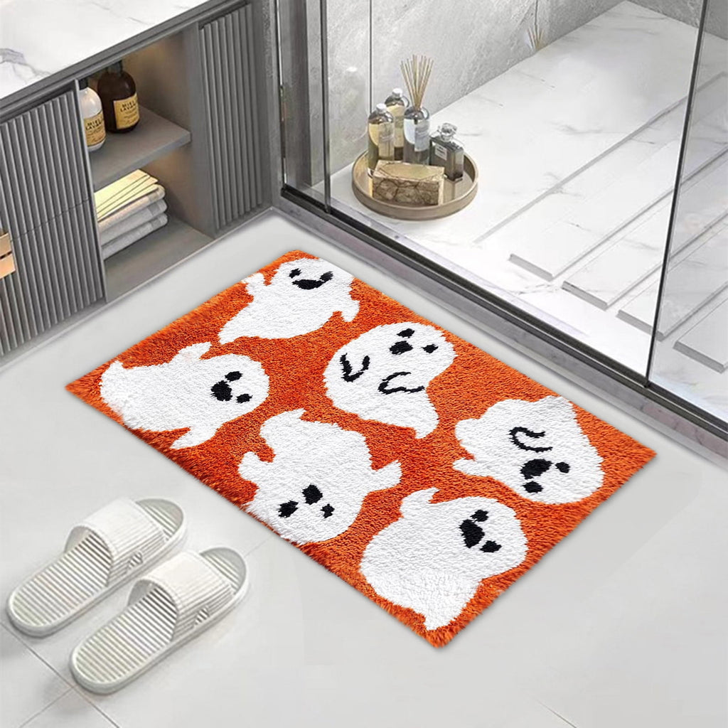XGFHYJEH Halloween Decorations Non Slip Mat for Bedroom Living Room Bathroom, Halloween Indoor Decor, Halloween Scary Decoration Ornament for Home Room Party