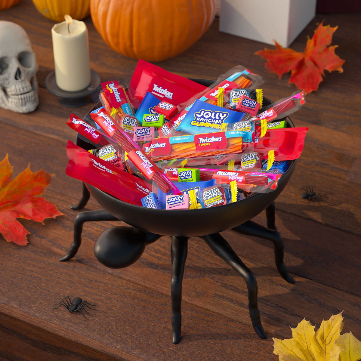 Jolly Rancher and Twizzlers Assorted Fruit Flavored, Halloween Candy Bulk Bag, 85.7 oz (320 Pieces)