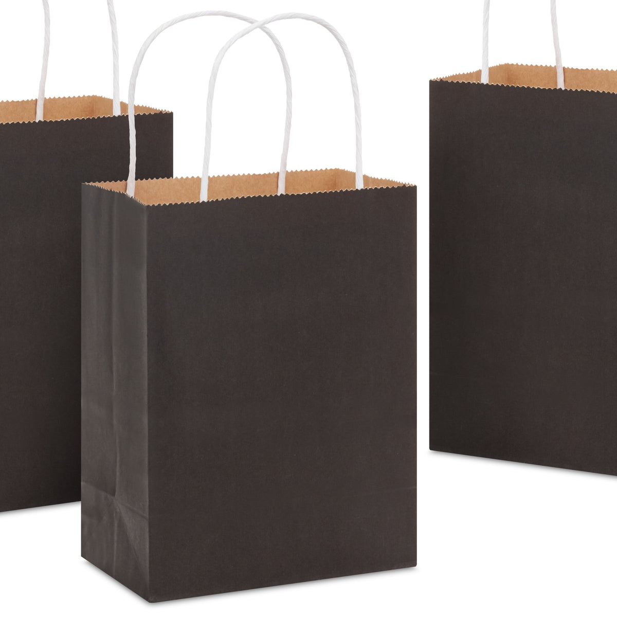 Hallmark Small Halloween Gift Bags (Solid Black) Set of 4, 4 Count