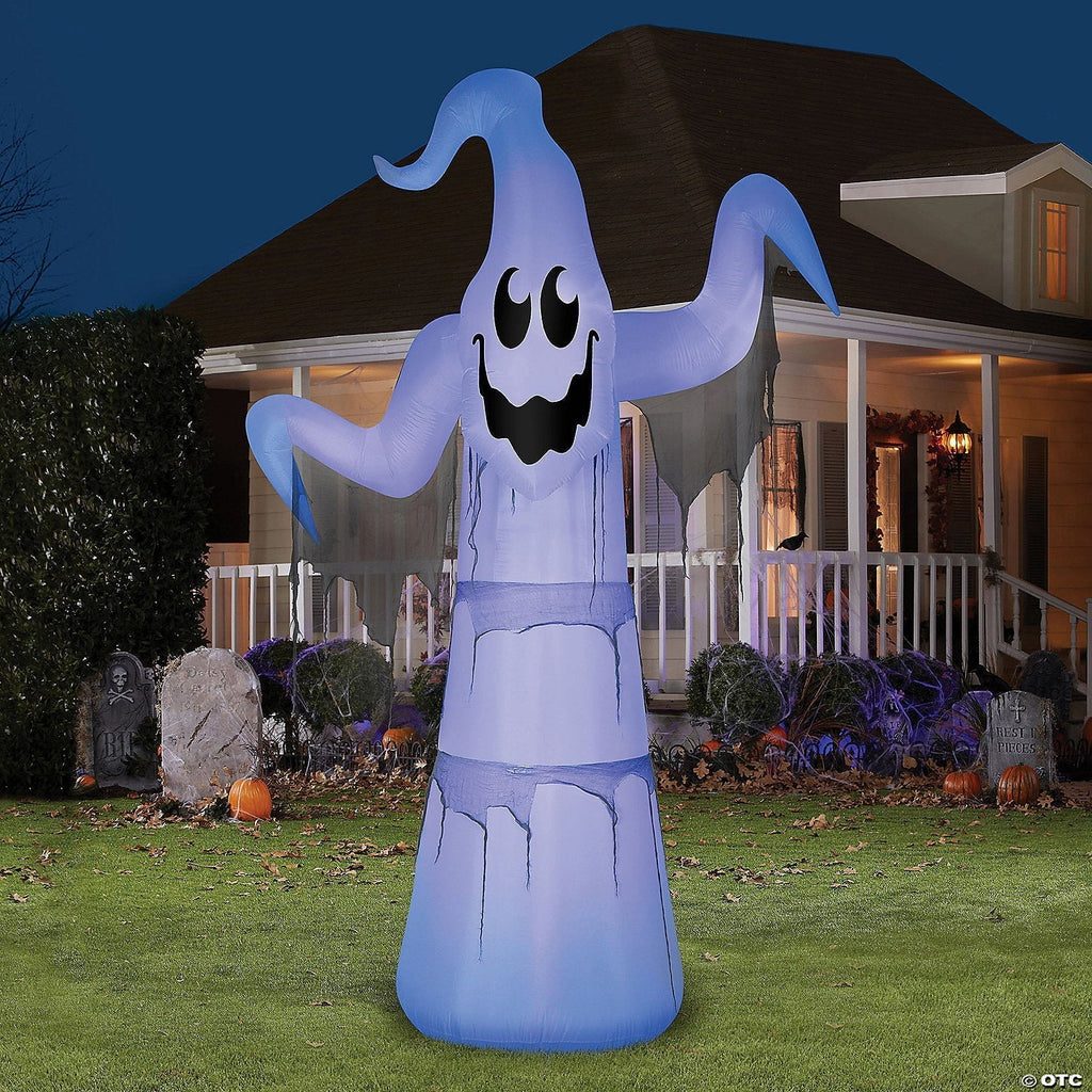 12' Gemmy Airblown Inflatable Halloween Short Circuit Lightshow Giant Ghost Yard Decoration 225140