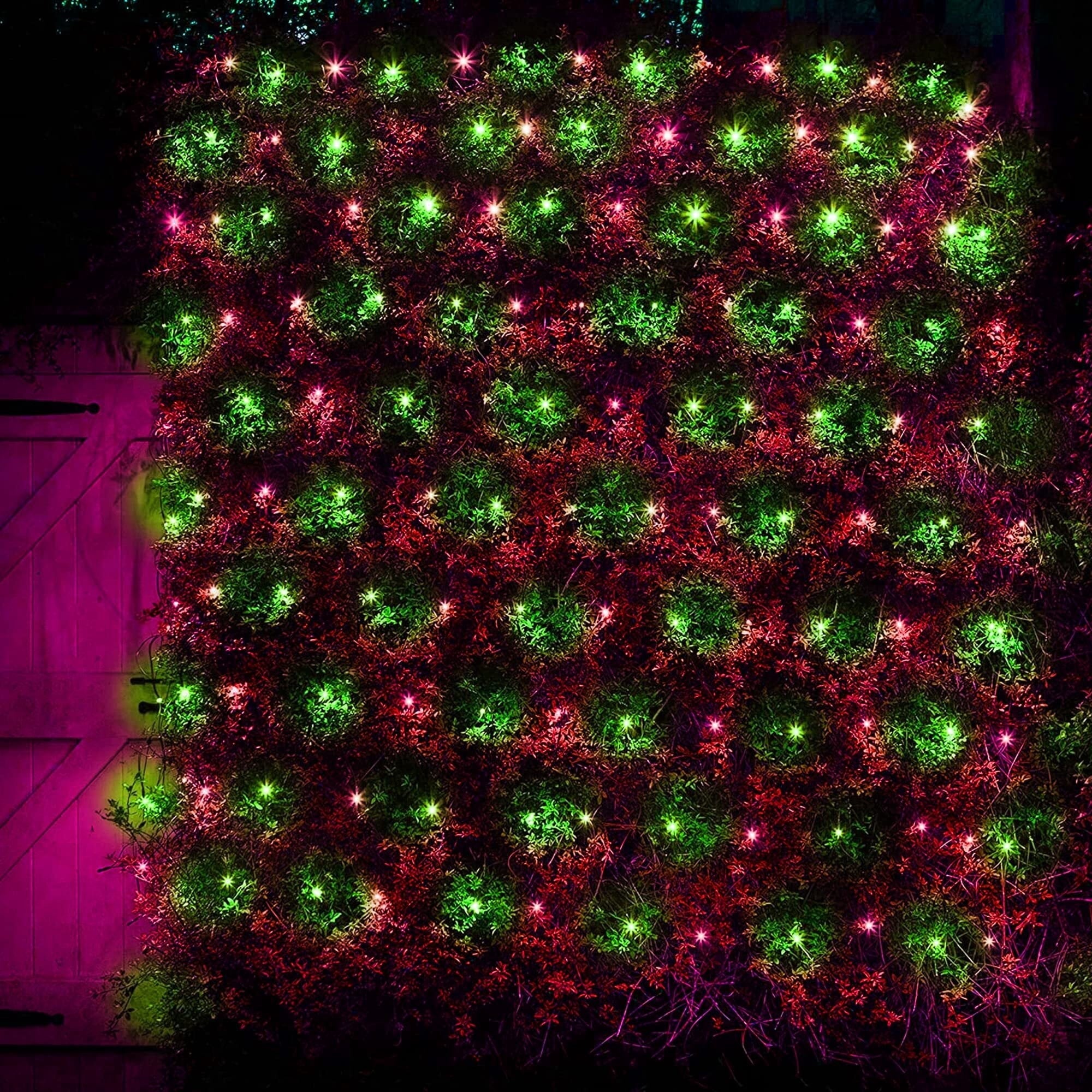Dazzle Bright Christmas Net Lights, 360 LED 12FT x 5 FT Transparent Wire Waterproof Connectable String Lights with 8 Modes Christmas Outdoor Lights for Bushes Garden Party Holiday Decoration (Green)