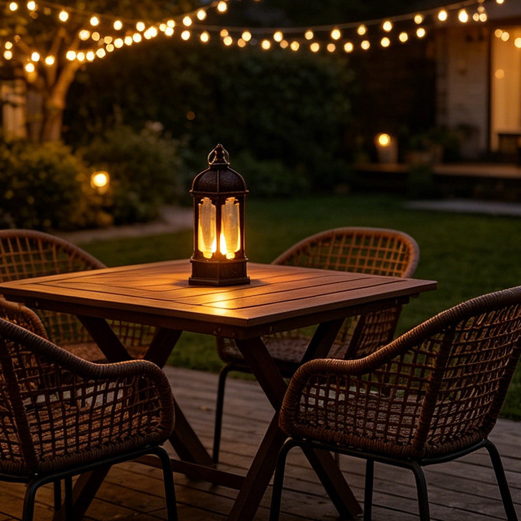 Djiypn Mini Lanterns 2Pack LED Small Lanterns Decorative Indoor Outdoor Hanging Lantern Decorative Candle Light Farmhouse Decor for Weddings Western Camping Party Halloween Christmas Decorations