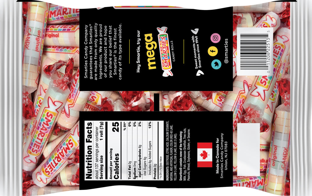 Smarties 2.25lb Halloween Bag - Flavored Candy Rolls