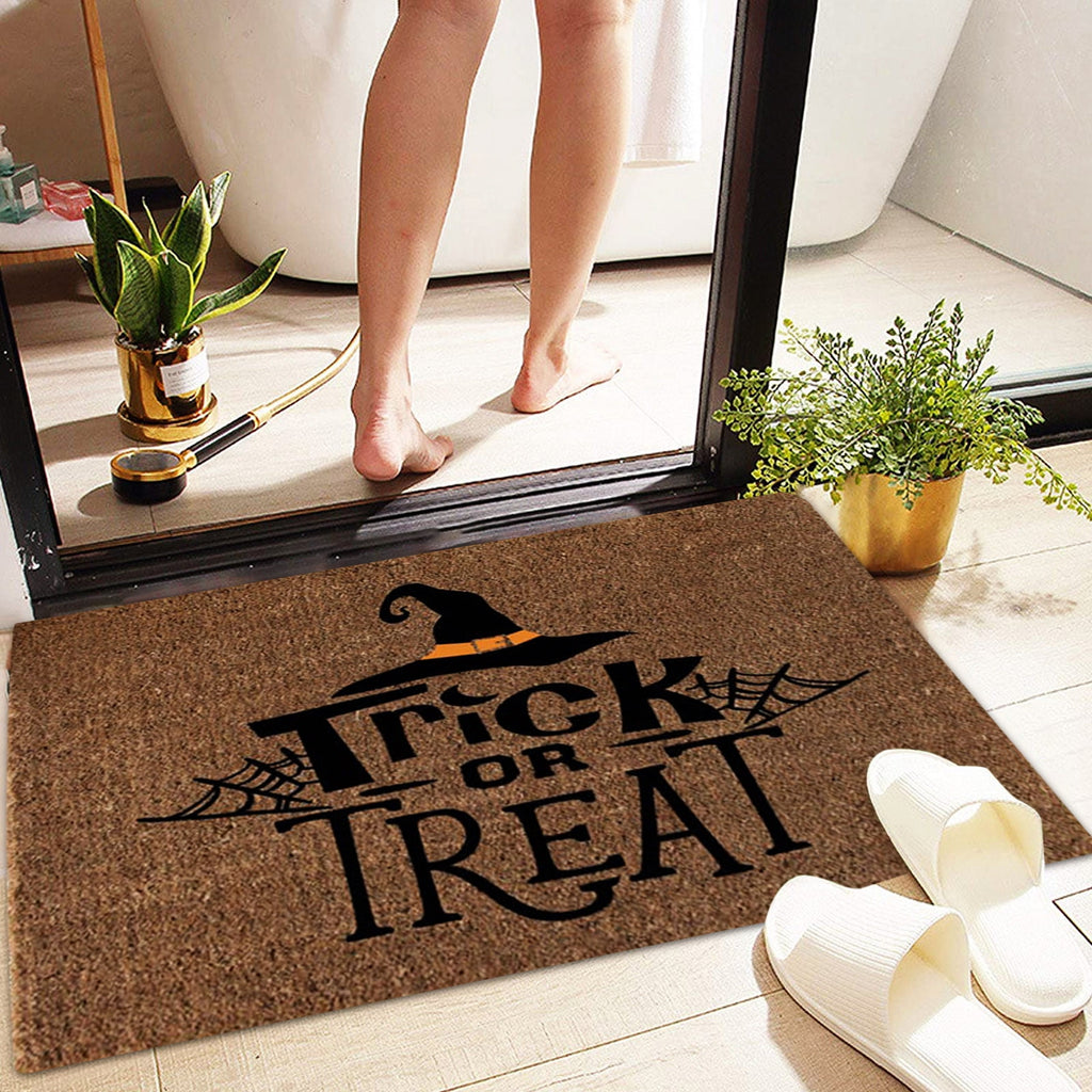 JLFNYA Halloween Rug,15.7*24inch Checkered Rug,Rug Halloween Fall Door Mat Cotton Washable Area Rugs Door Mat Outdoor Entrance for Front Porch Entryway Fall Farmhouse