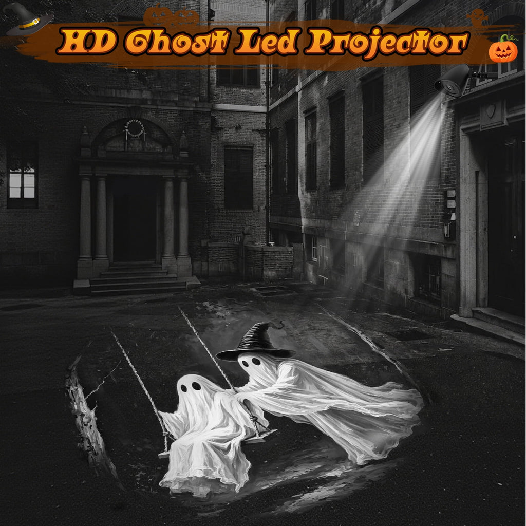 WETRBWEH Halloween Projector Lights Outdoor Indoor, 3D Dynamic Ghost Projector Decorations Lights for Window, Ground,Halloween Decor