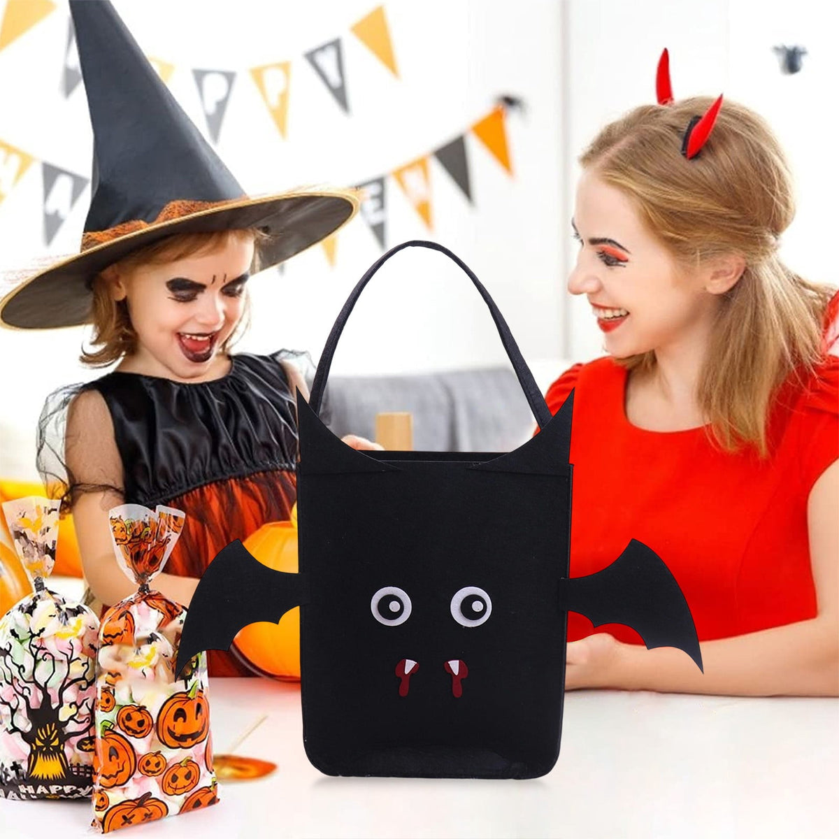 Gold Halloween Mini Cauldron Candy Holder Set, Witch Decor Tiered Tray Tabletop Decoration 8pcs