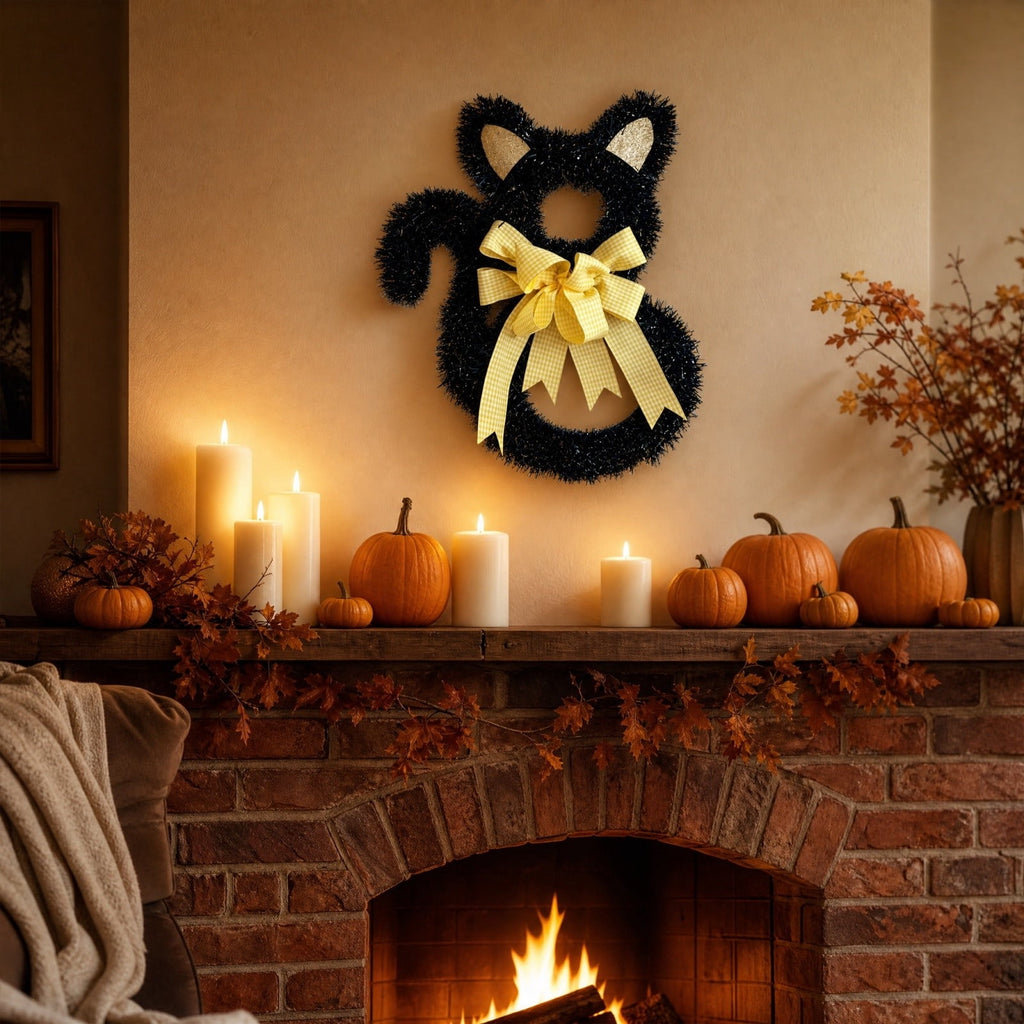 HOARBOEG Autumn Harvest Sunflower Wreath, Artificial Pumpkin Maple Leaf Fall Wreath for Front Door, 21.65 in Thanksgiving Wall Hanging Decor, Outdoor Indoor Harvest Decor