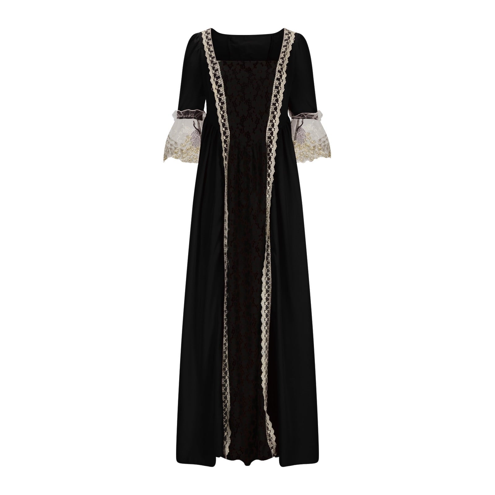 UPPADA Plus Size Victorian Dress for Women Lace Up Flare Sleeve Ball Gown with Corset Evening Party Maxi Gowns Vintage Cocktail Dress Wedding Dresses Early