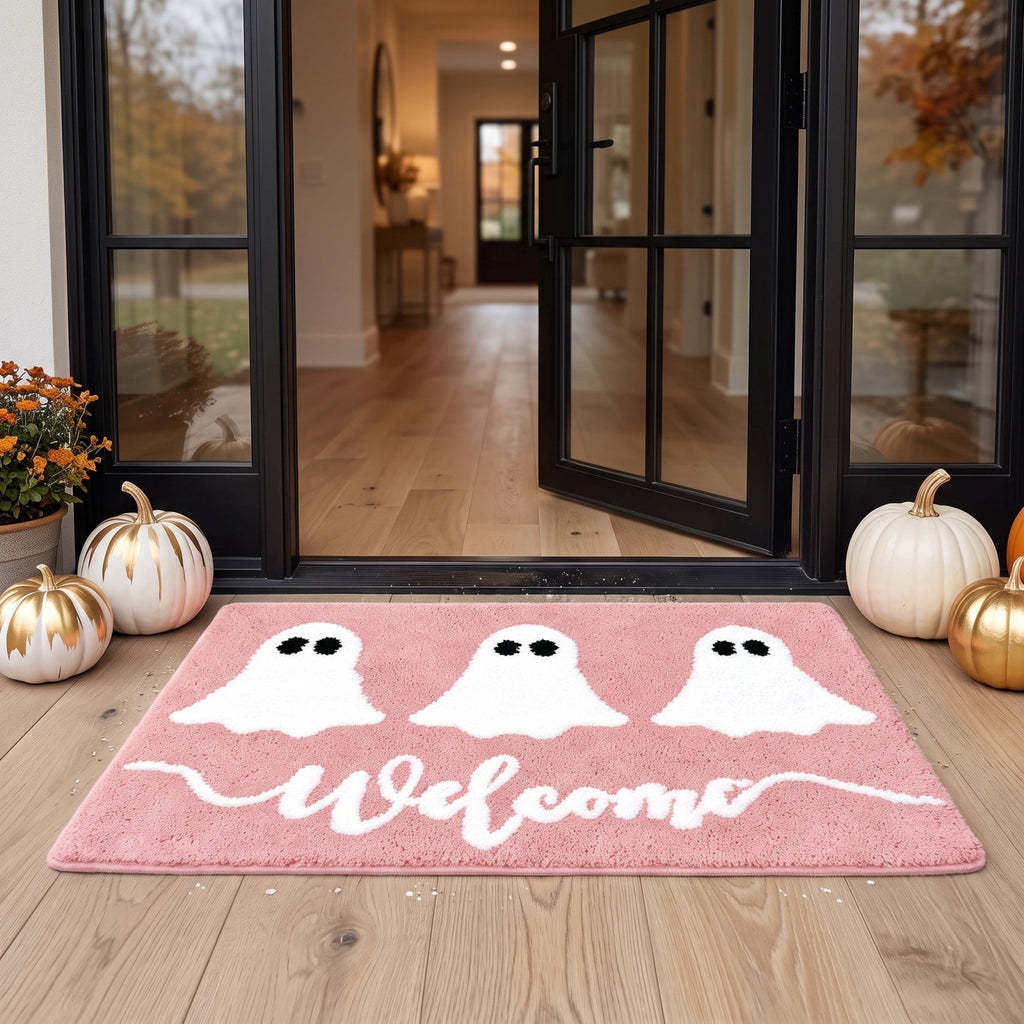 AuroraX Halloween Ghost Decor Outdoor Halloween Decoration Courtyard Tabletop Desktop Haunted Halloween Decoration for Yard Garden Pink