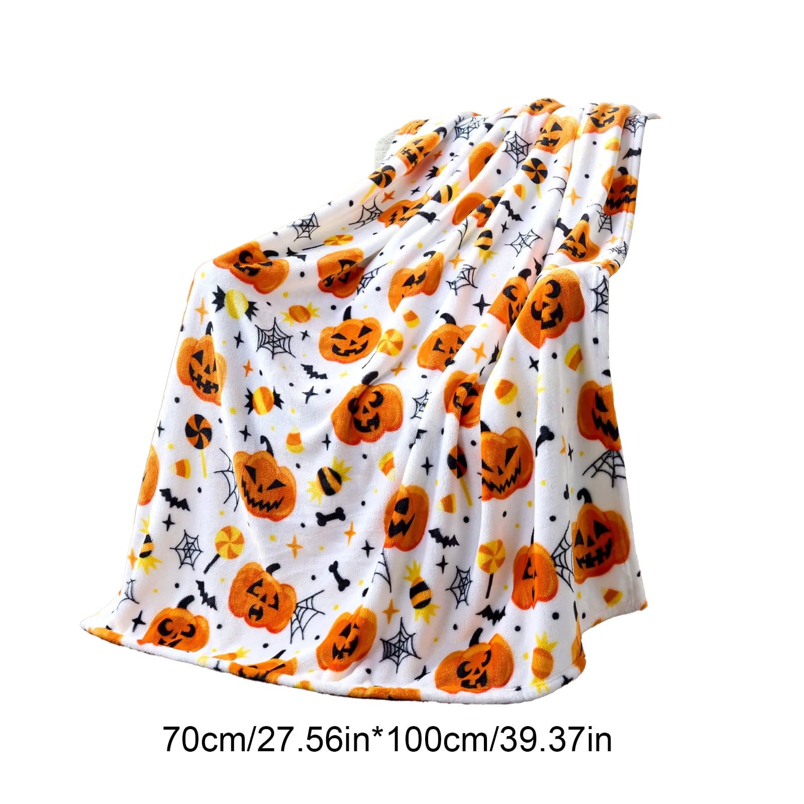 Vggrvlo Up to 25% Off Halloween Halloween Themed Throw Blanket Autumn Leaves Fall Throw Blanket for Couch Cute Halloween Blanket for G-irls B-oys K-ids Women Men