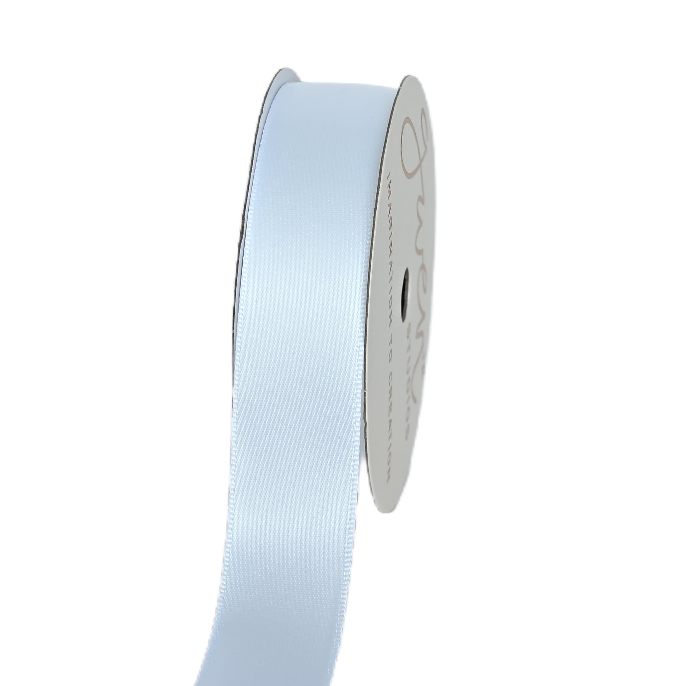 Gwen Studios 7/8" White Satin Ribbon, 7 Yards