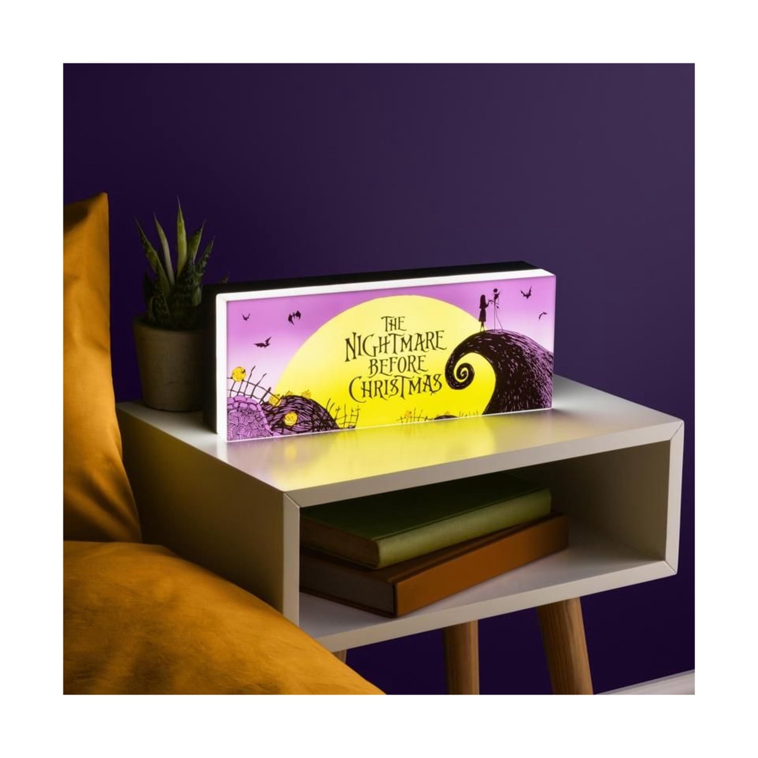 Nightmare Before Christmas Logo Light 12in Official Jack Skellington and Sally Merchandise, Paladone