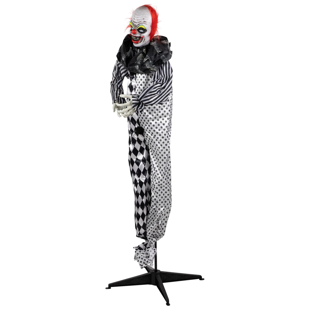 Northlight 5.5' Animated Standing Clown with Glowing Eyes Halloween Decoration
