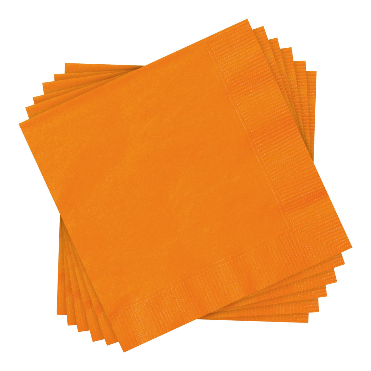 24 Count 6.5IN x 6.5IN Orange Disposable Paper Napkins by Way To Celebrate