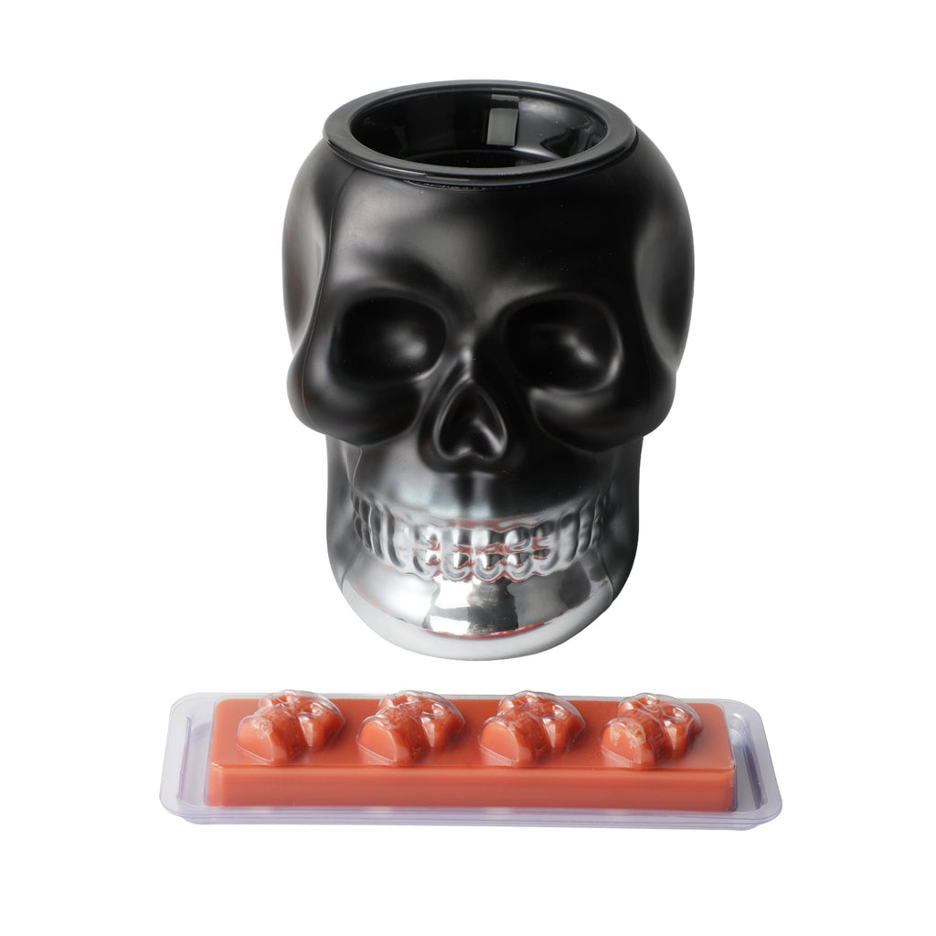 Better Homes & Gardens Halloween Ceramic Electric Plug-in Wax Melt Warmer with Farm Apple Pumpkin Wax Melts, Spooky Ghost