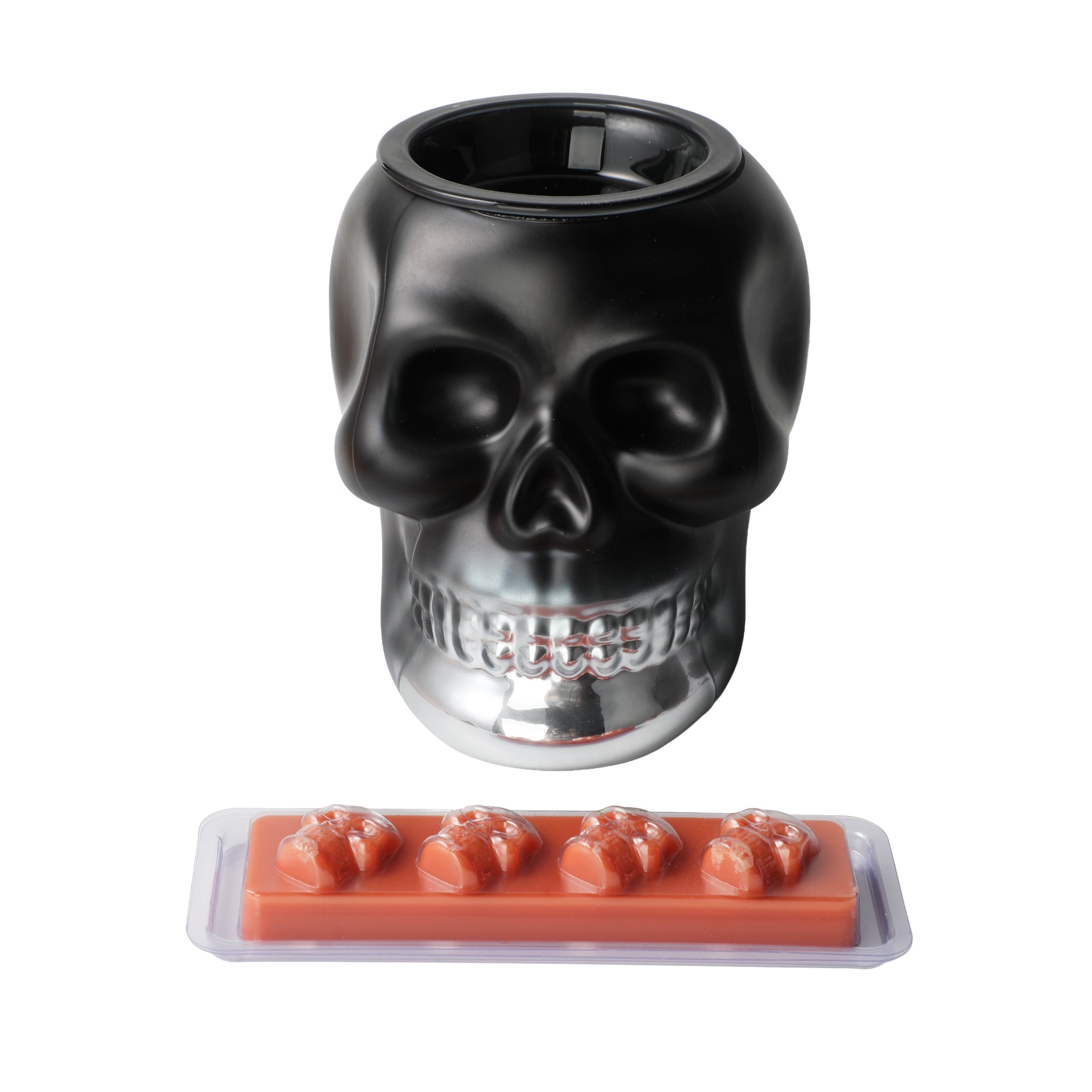 Better Homes & Gardens Halloween Ceramic Electric Plug-in Wax Melt Warmer with Farm Apple Pumpkin Wax Melts, Spooky Ghost