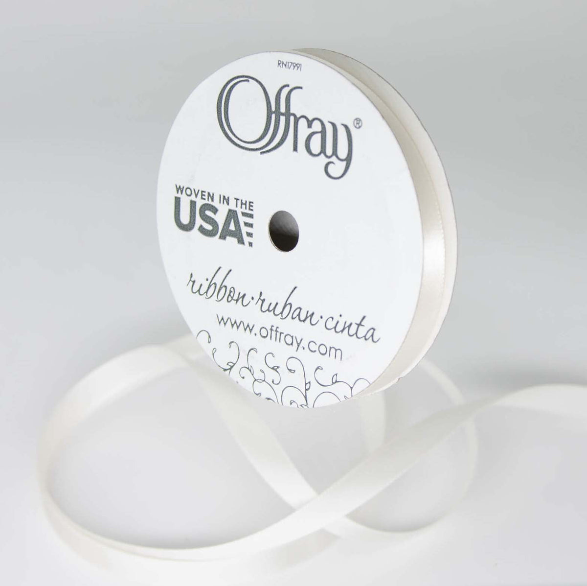 Offray Ribbon, Red Wine 3/8 inch Single Face Satin Polyester Ribbon, 18 feet