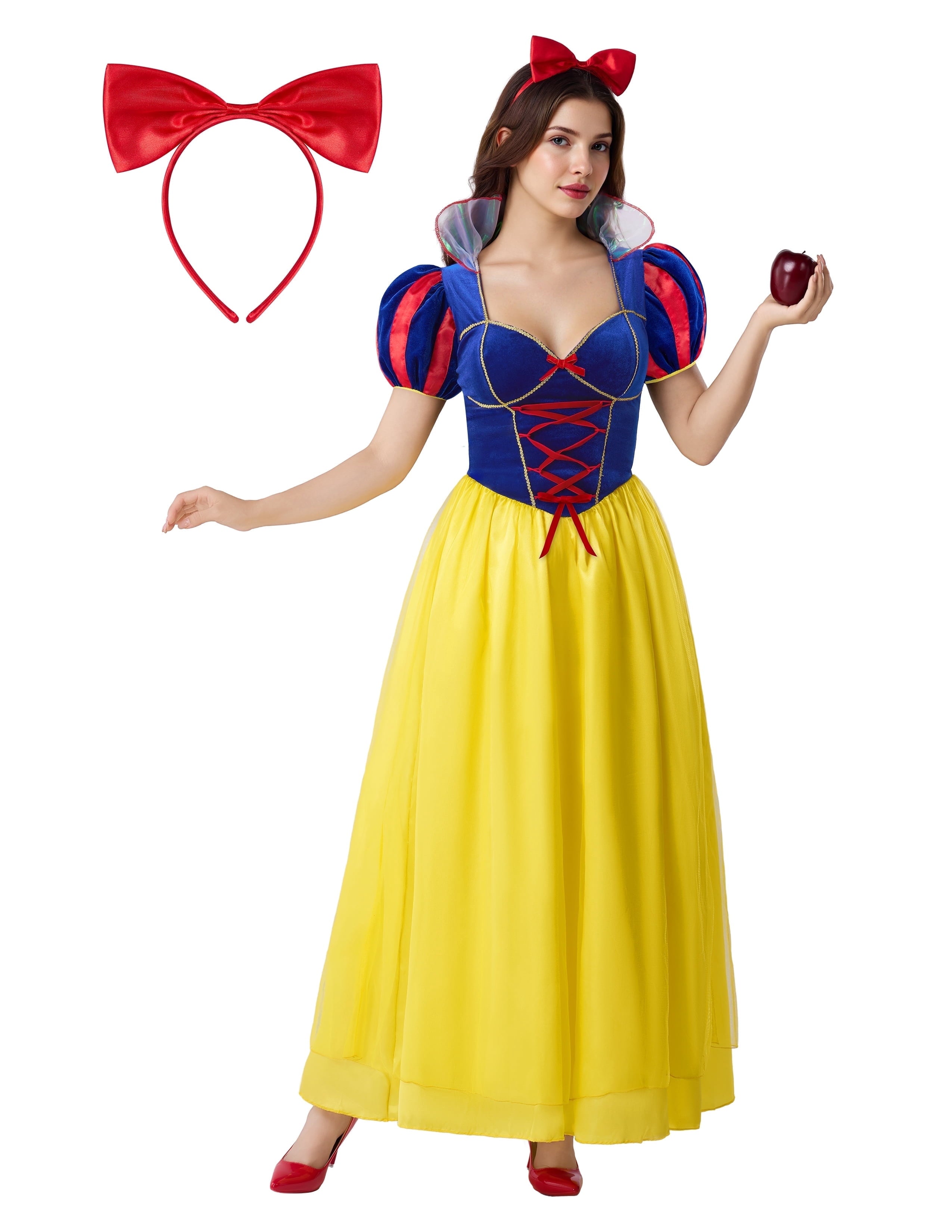 Joyfy Women Princess Costume, Green Dress Fairy for Halloween Costume Party Dress up Role Play M-XXL