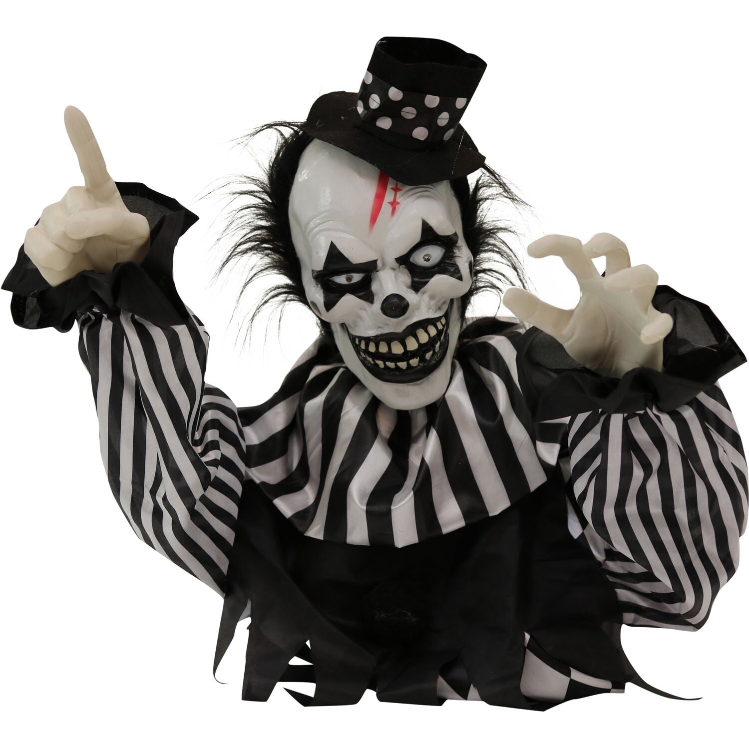 Haunted Hill Farm 1.8 ft Groundbreaker Clown-Vile, Halloween Decoration, Multi-Color, HHFJCLOWN-2LSA