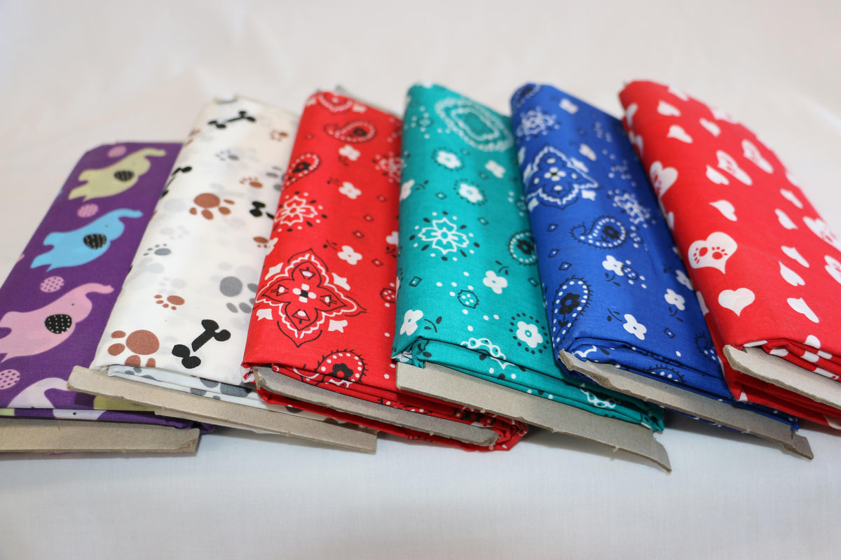 (2 pack) Shason Textile 2 Yard Cut Poly Cotton Print Fabric, Assorted Prints, 44" Wide for Crafts & Sewing
