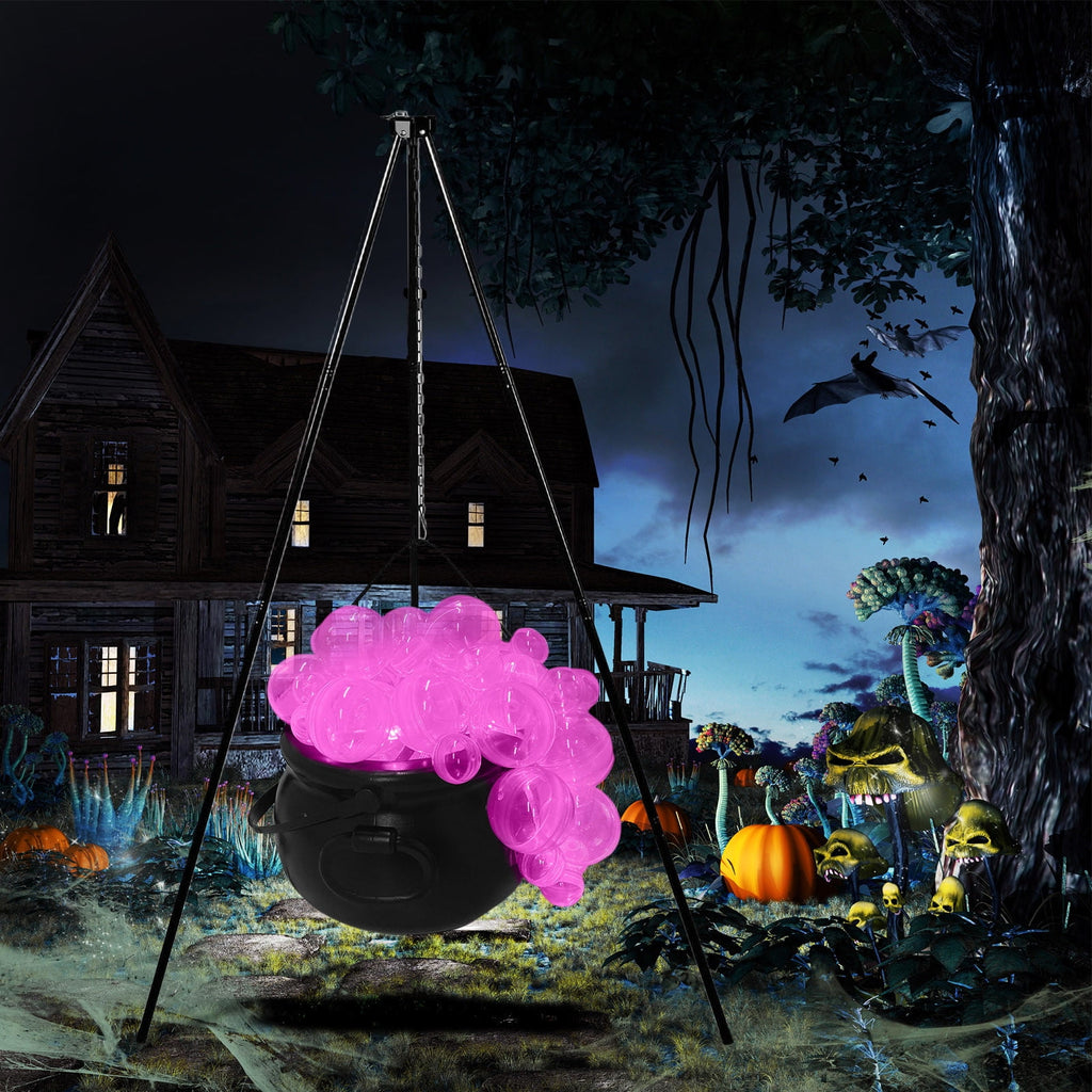 Muecwrye Halloween Decorations Outdoor, Halloween Clearance! Halloween Witches Cauldron on Tripod with Lights, DIY Bubbling Cauldron Set Decor for Home Porch Outside, Halloween Party Supplies