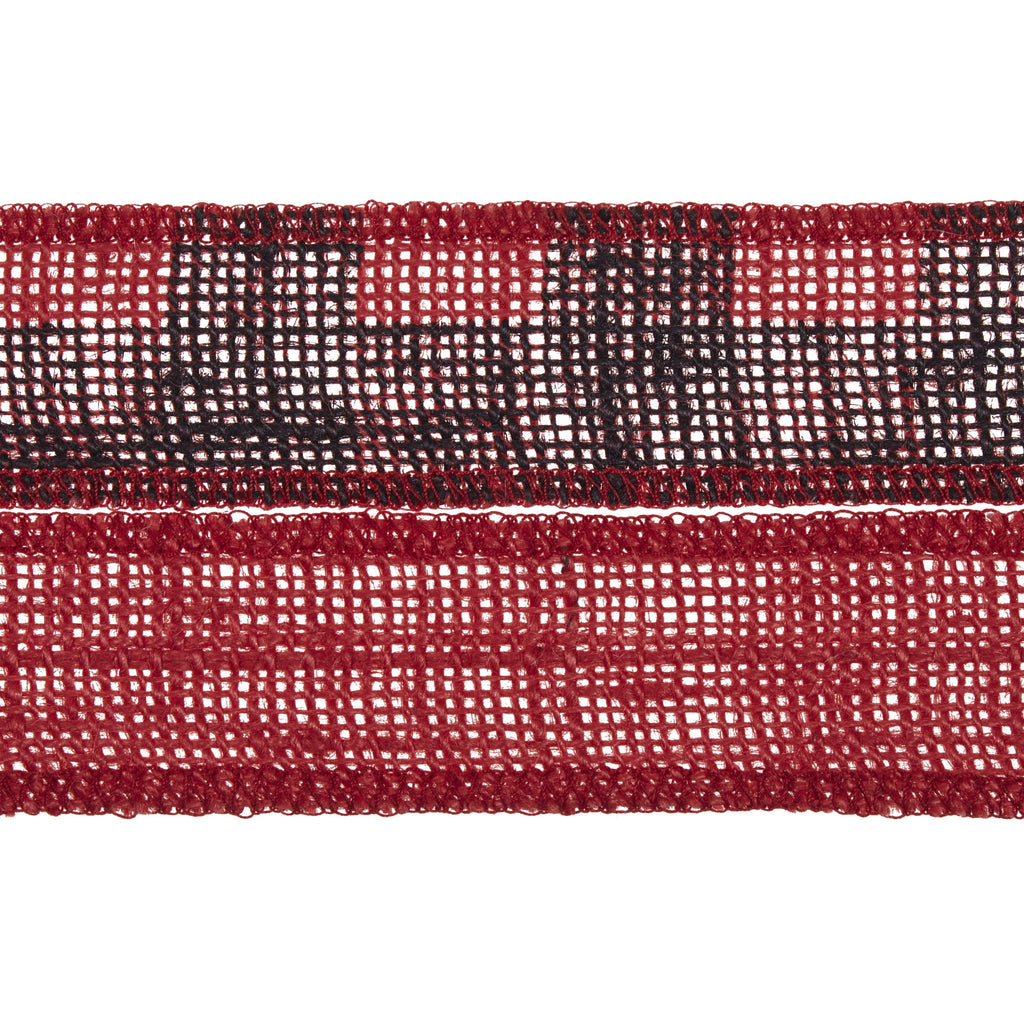Love, Laugh, Craft Burlap Ribbon Set, 1.5"W x 3-Yds, Natural/White Stripe