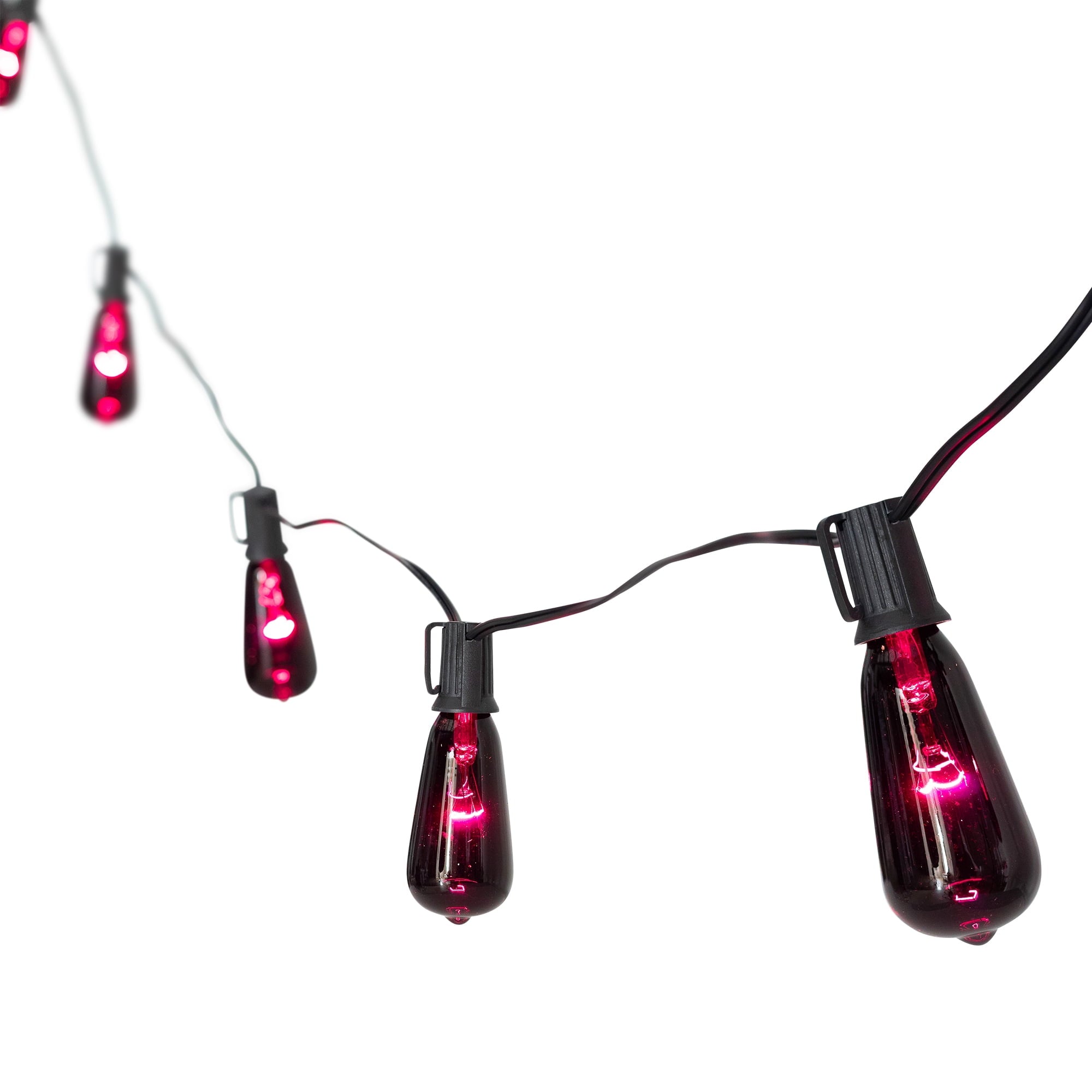 Northlight Edison Style Halloween Lights - Purple - 9' Black Wire - 10ct